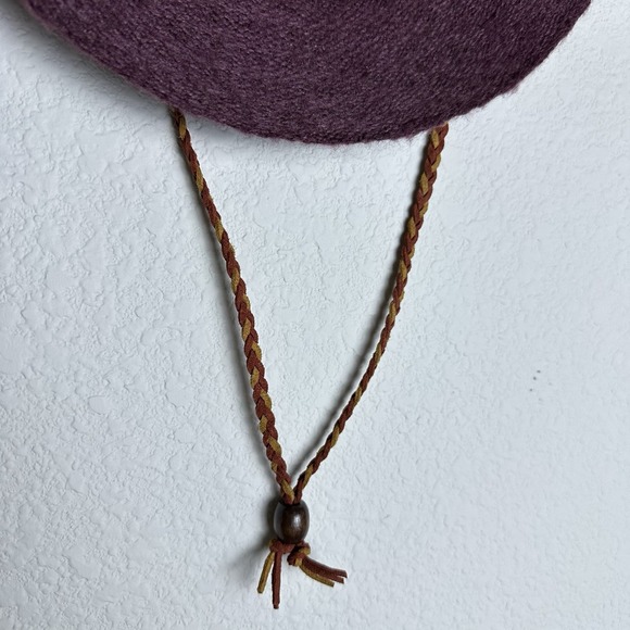 prAna Tempo Travel Hat Black Cherry Women's One Size Vegan Leather Chin Strap - Picture 9 of 9